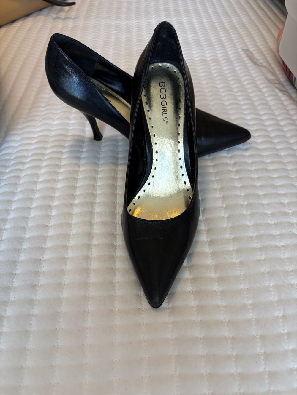 BCBGirls Black Pointed Toe Stiletto Pumps
